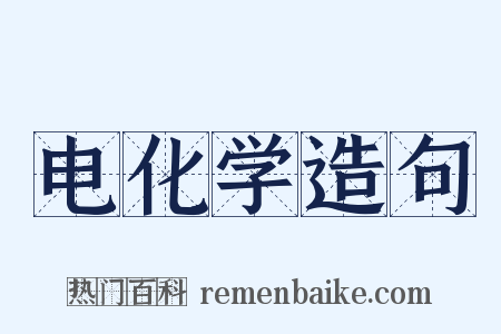 电化学造句是什么意思的图片